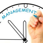 10 Time Management Tips to Help You Achieve Your Goals - image is showing a clock having "time management" in the backrgound