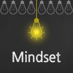 Master Your Mindset: How to Cultivate a Positive Attitude and Achieve Your Goals- image is showing a light bult which is ON compared to the other OFF bulbs .