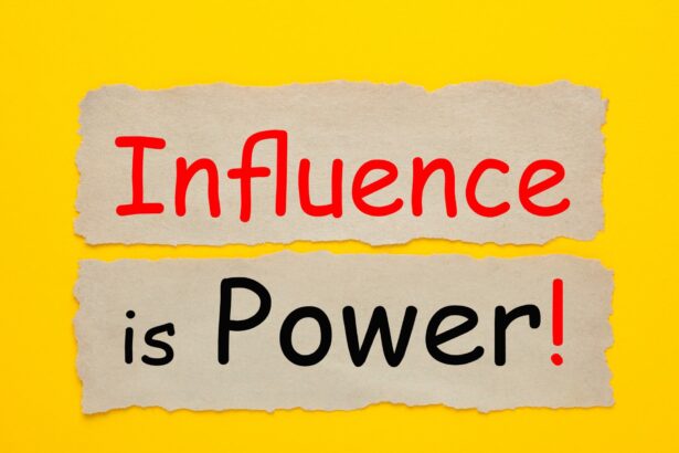 image is howing a text boldly which is "Influence is power" - related to the topic "The Power of Influence"