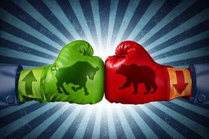 image is showing two boxing gloves : bull and bear. Trading and Investing Made Easy: Simple Strategies for Growing Your Wealth